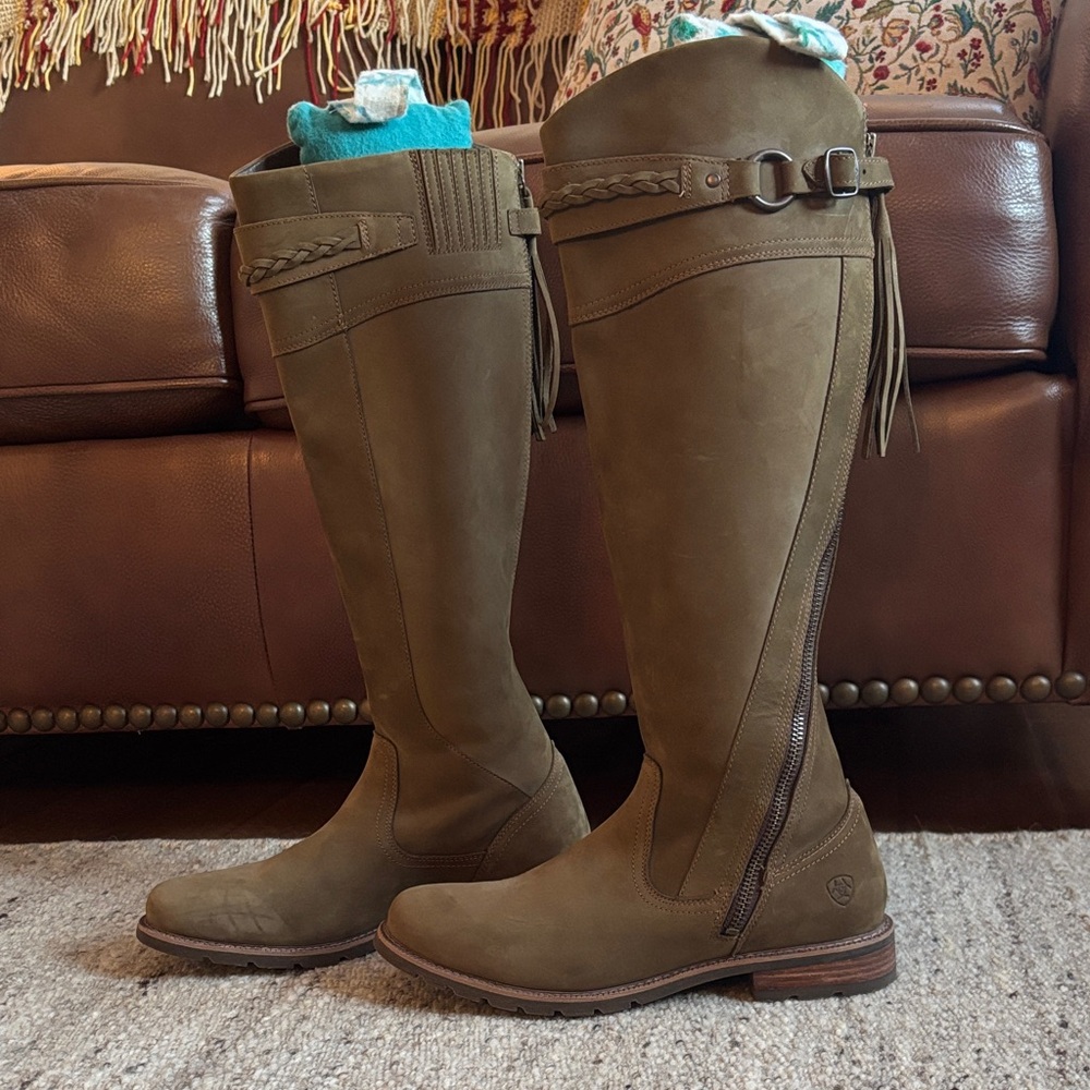 Ariat Olive Green Boots, size 10